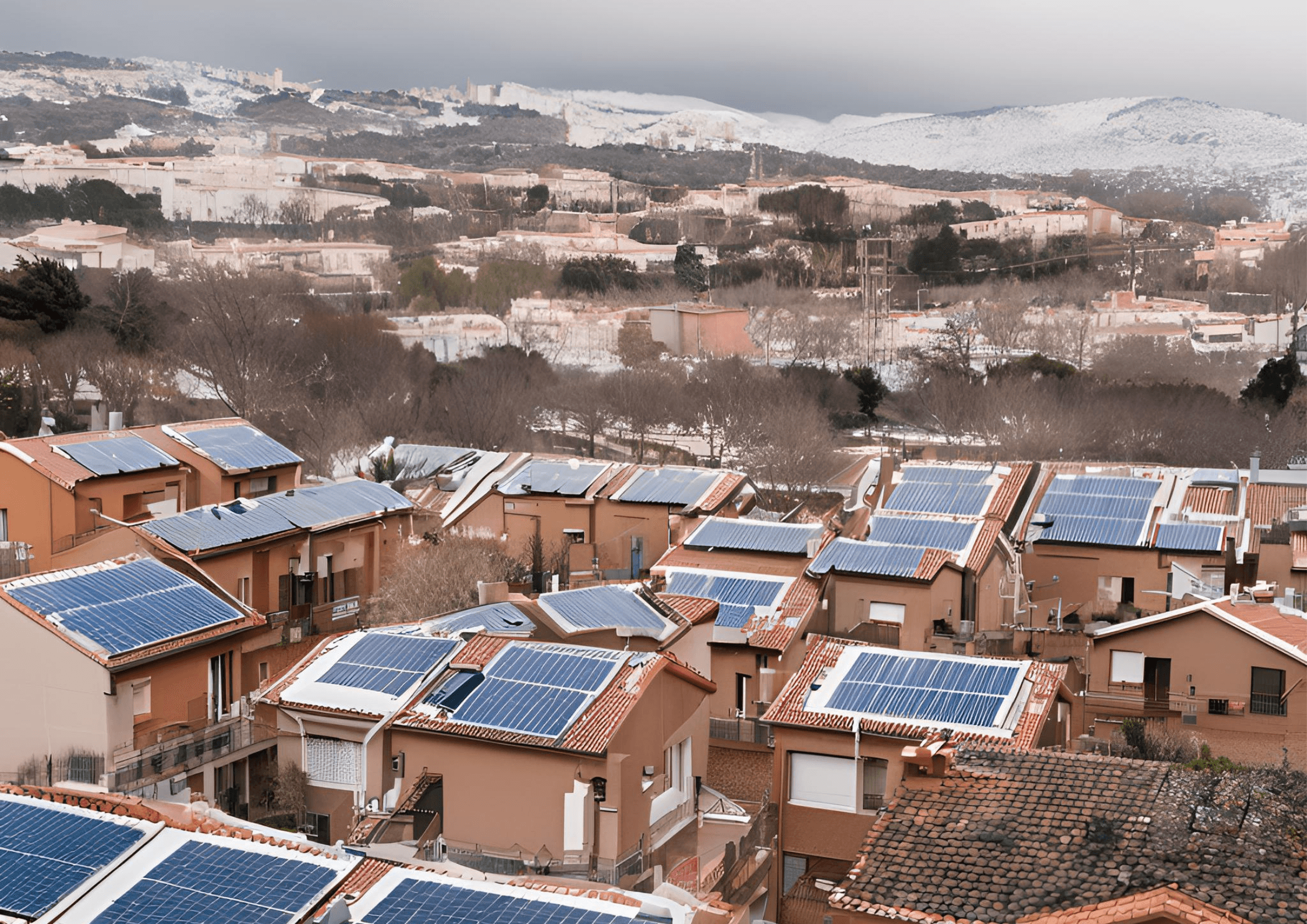 paneles solares en invierno